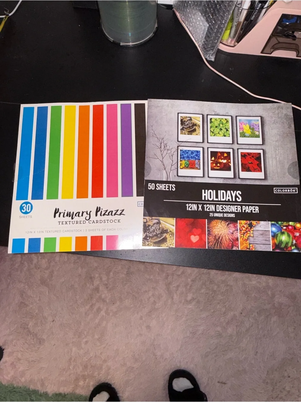 Primary Pizazz & Holidays 12x12 Designer Paper Pack Duo - Bright Multicolor